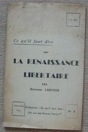 La Renaissance Libertaire