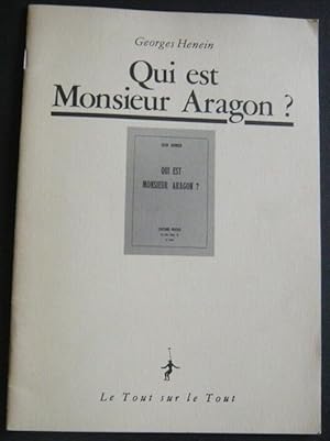 Qui est Monsieur Aragon