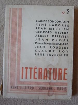 Seller image for Littrature n3 for sale by Librairie Sedon