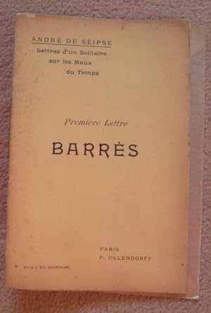 Barrès - Première Lettre