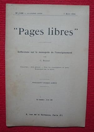 Pages libres n° 166- 4e année 5 Mars 1904 - Revue