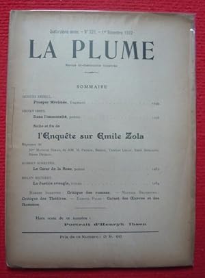 Bild des Verkufers fr La Plume - n 325 - 1er Novembre 1902 - revue bimensuelle illustre - 14e anne zum Verkauf von Librairie Sedon