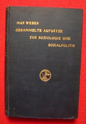 Image du vendeur pour Gesammelte Aufstze zur Soziologie und Sozialpolitik mis en vente par Librairie Sedon
