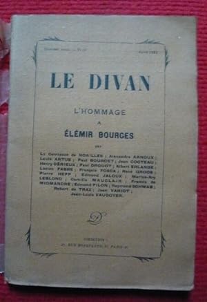 Imagen del vendedor de L'hommage  lmir Bourges - revue Le Divan - 15e anne N 88 avril 1923 a la venta por Librairie Sedon