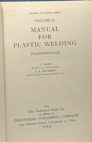 Manual for plastic welding - Polyethylene - Volume II