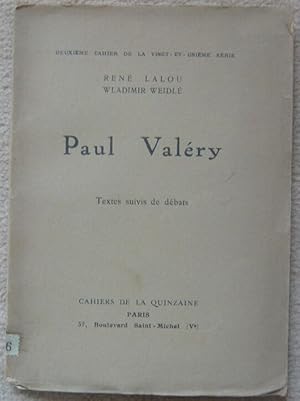 Paul Valéry - Textes suivis de débats