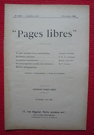Pages libres n° 253 - 5e année 4 Novembre 1905 - Revue