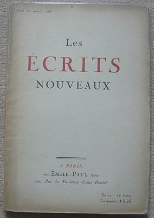 Seller image for Les Ecrits Nouveaux - tome I-3 for sale by Librairie Sedon