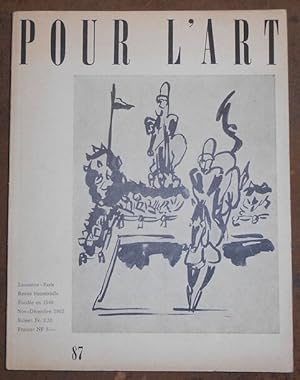 Imagen del vendedor de Pour L?Art n87 a la venta por Librairie Sedon