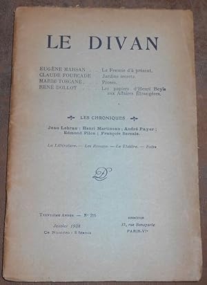 Immagine del venditore per Le Divan n215 venduto da Librairie Sedon