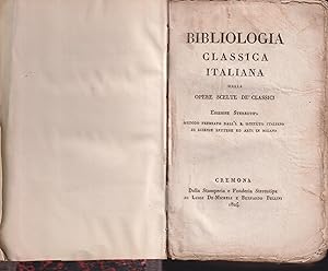Bibliologia classica italiana ossia opere scelte de' classici. Edizione stereotipa