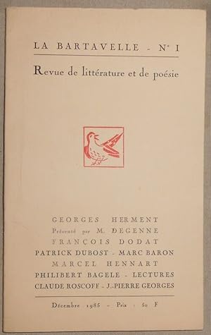 Seller image for La Bartavelle n1 revue de littrature et de posie for sale by Librairie Sedon