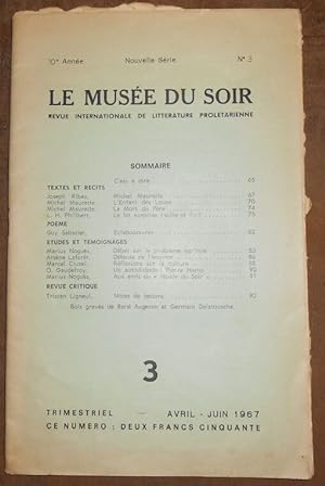 Imagen del vendedor de Le Muse du Soir ? revue internationale de littrature proltarienne a la venta por Librairie Sedon