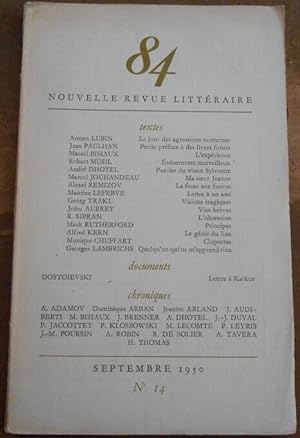 Seller image for 84 n14 for sale by Librairie Sedon