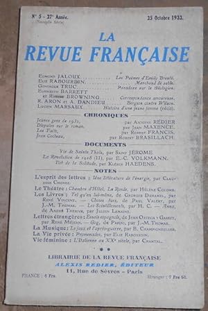 Seller image for La Revue Franaise n5 27 anne for sale by Librairie Sedon