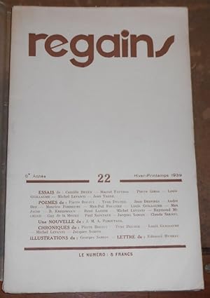 Imagen del vendedor de Regains n22 revue d?essais critiques littraires et philosophiques a la venta por Librairie Sedon