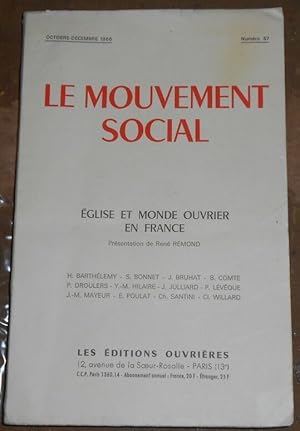 Seller image for Le Mouvement Social n57 ? Eglise et Monde Ouvrier en France for sale by Librairie Sedon