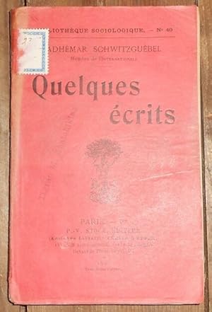 Seller image for Quelques crits for sale by Librairie Sedon