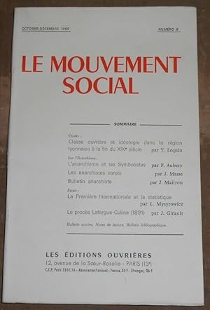 Image du vendeur pour Le Mouvement Social n69 mis en vente par Librairie Sedon