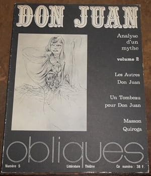 Seller image for Don Juan analyse d?un mythe volume 2 for sale by Librairie Sedon