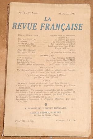 La Revue Française n°10 28 année