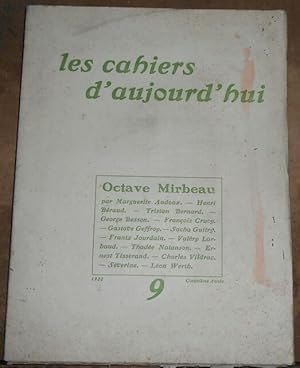 Seller image for Les cahiers d?aujourd?hui n9 ? Octave Mirbeau for sale by Librairie Sedon