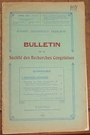 Bulletin de la Société des Recherches Congolaises n°21