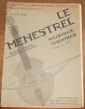 Bild des Verkufers fr Le Mnestrel zum Verkauf von Librairie Sedon