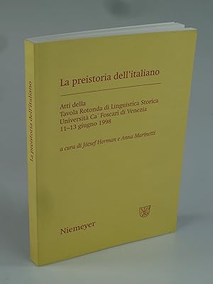 Bild des Verkufers fr La preistoria dell'italiano. zum Verkauf von Antiquariat Dorner