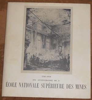 Bild des Verkufers fr 175me Anniversaire de l ?Ecole Nationale Suprieure des Mines zum Verkauf von Librairie Sedon