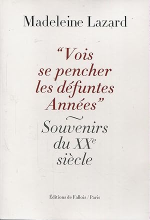 Seller image for "Vois se pencher des dfuntes Annes" for sale by Bloody Bulga