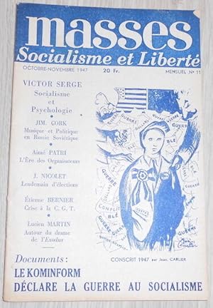 Seller image for Masses Socialisme et Libert n11 for sale by Librairie Sedon