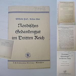 Nordisches Gedankengut im Dritten Reich. Drei Vorträge von Reichsminister Dr. Wilhelm Frick und M...