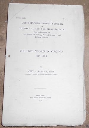 Image du vendeur pour The Free Negro in Virginia 1619-1865 mis en vente par Librairie Sedon