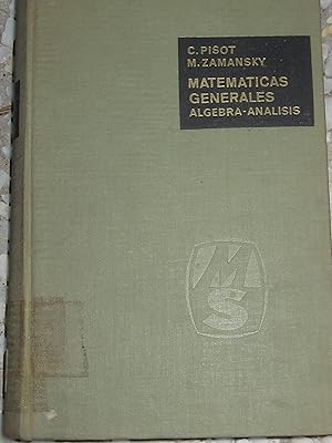 Seller image for MaemtIcas generales, lgebra - anlisis for sale by MIRADOR A BILBAO