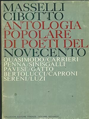 Bild des Verkufers fr Antologia popolare di poeti del novecento 2 zum Verkauf von Librodifaccia