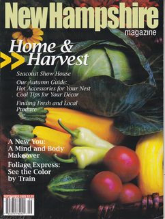 Bild des Verkufers fr New Hampshire Magazine September 2005 Vol 19 No. 9: Home And Harvest zum Verkauf von Never Too Many Books