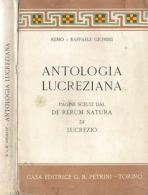 Bild des Verkufers fr Antologia Lucreziana Pagine scelte dal De Rerum Natura di Lucrezio zum Verkauf von Biblioteca di Babele
