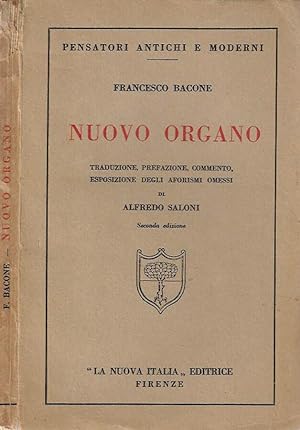 Bild des Verkufers fr Nuovo organo zum Verkauf von Biblioteca di Babele