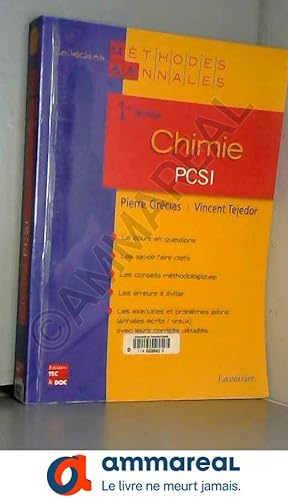 Image du vendeur pour Chimie PCSI 1e anne mis en vente par Ammareal