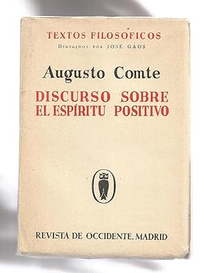 Seller image for Discurso sobre el espritu positivo. for sale by Librera El Crabo