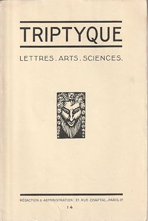 Bild des Verkufers fr Triptyque Lettres - Arts - Sciences. zum Verkauf von ARTLINK