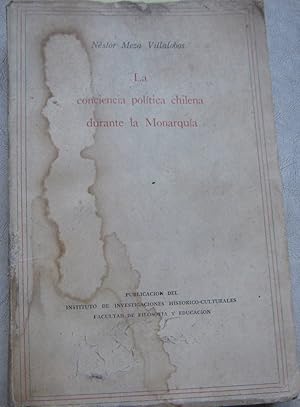 Image du vendeur pour La conciencia poltica chilena durante la monarqua mis en vente par Librera Monte Sarmiento