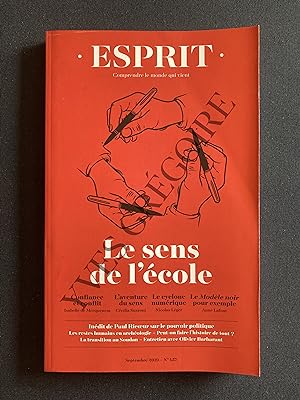 ESPRIT-N°457-SEPTEMBRE 2019-LE SENS DE L'ECOLE