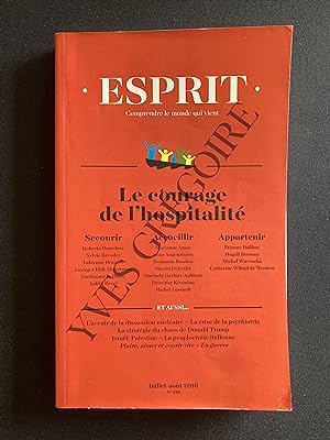 ESPRIT-N°446-JUILLET-AOUT 2018-LE COURAGE DE L'HOSPITALITE