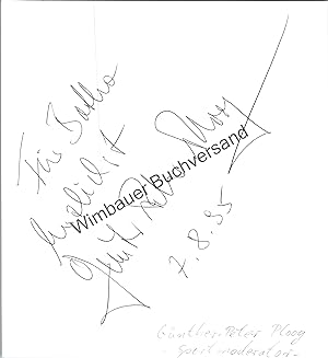 Seller image for Original Autogramm Gnther-Peter Ploog (1948-2016) /// Autograph signiert signed signee for sale by Antiquariat im Kaiserviertel | Wimbauer Buchversand