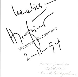 Bild des Verkufers fr Original Autogramm Hanns Joachim Friedrichs (1927-1995)/// Autograph signiert signed signee zum Verkauf von Antiquariat im Kaiserviertel | Wimbauer Buchversand