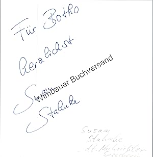 Bild des Verkufers fr Original Autogramm Susan Stahnke NDR /// Autogramm Autograph signiert signed signee zum Verkauf von Antiquariat im Kaiserviertel | Wimbauer Buchversand