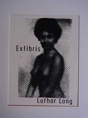 Bild des Verkufers fr Erotisches Exlibris fr Lothar Lang. Weiblicher Akt zum Verkauf von Antiquariat Weber