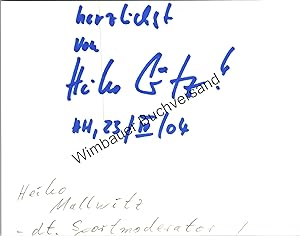 Bild des Verkufers fr Original Autogramm Heiko Mallwitz /// Autograph signiert signed signee zum Verkauf von Antiquariat im Kaiserviertel | Wimbauer Buchversand
